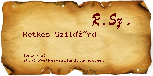 Retkes Szilárd névjegykártya